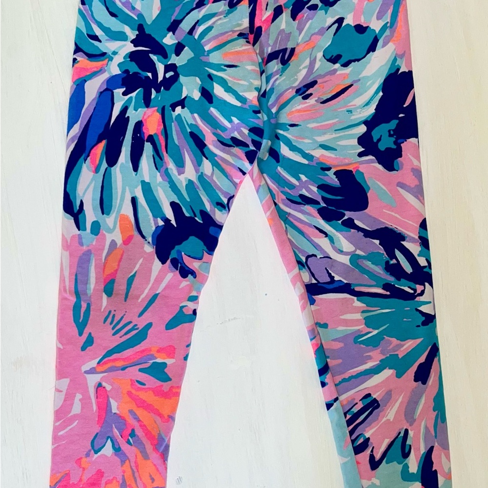Lilly Pulitzer Pink and Blue Kids Leggings